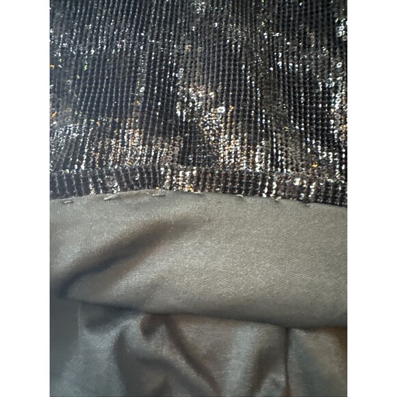 Cinderella Devine Sexy Black Sequin‎ Mini Dress  ( Altered Hem?) Size XS - Picture 4 of 9
